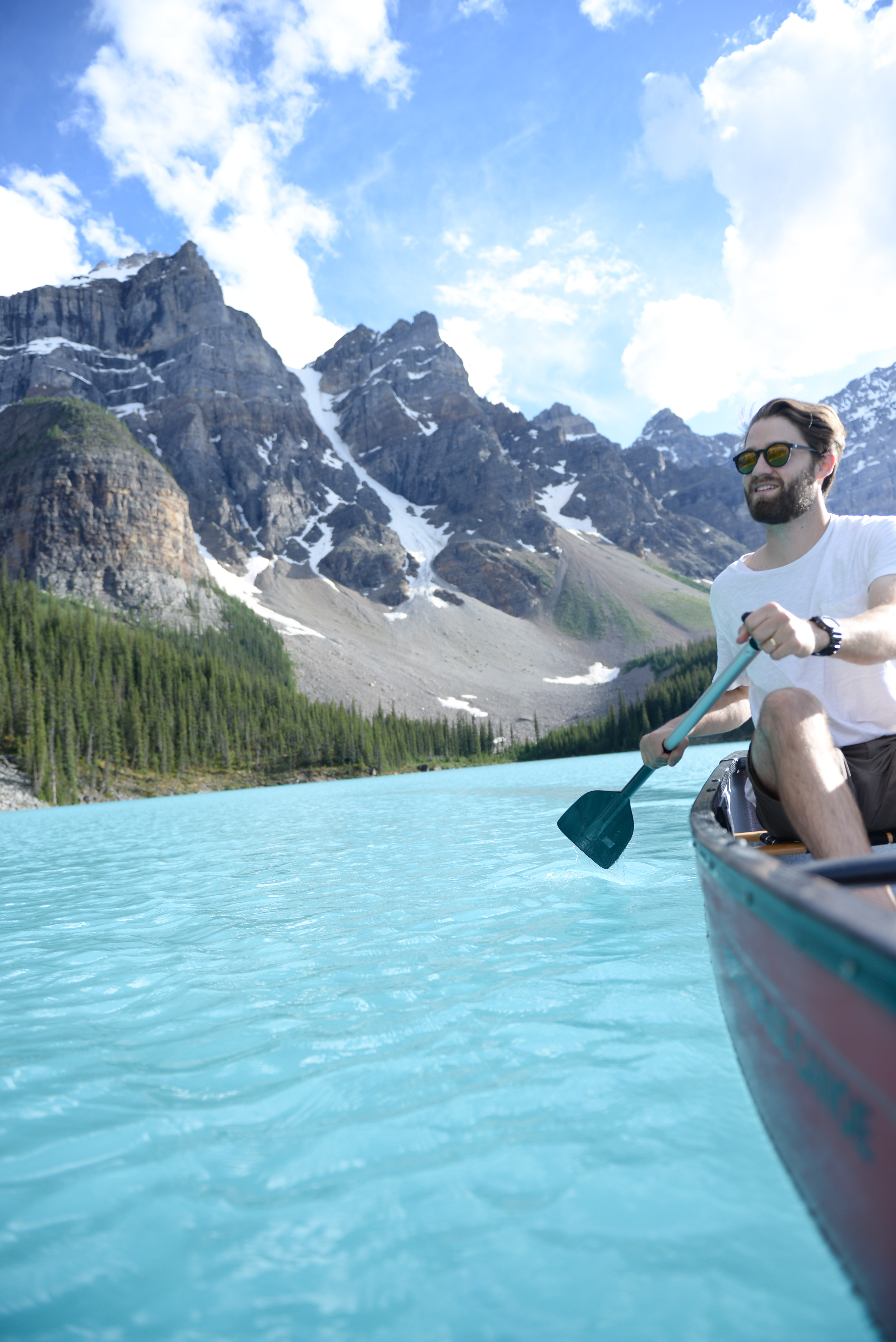 Summer Road Trip to Banff, Alberta - Canoeing Moraine Lake